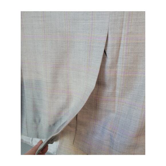 Ermenegildo Zegna Trofeo Wool Blazer 44L Gray Silver Purple Trim EUC - Picture 11 of 11